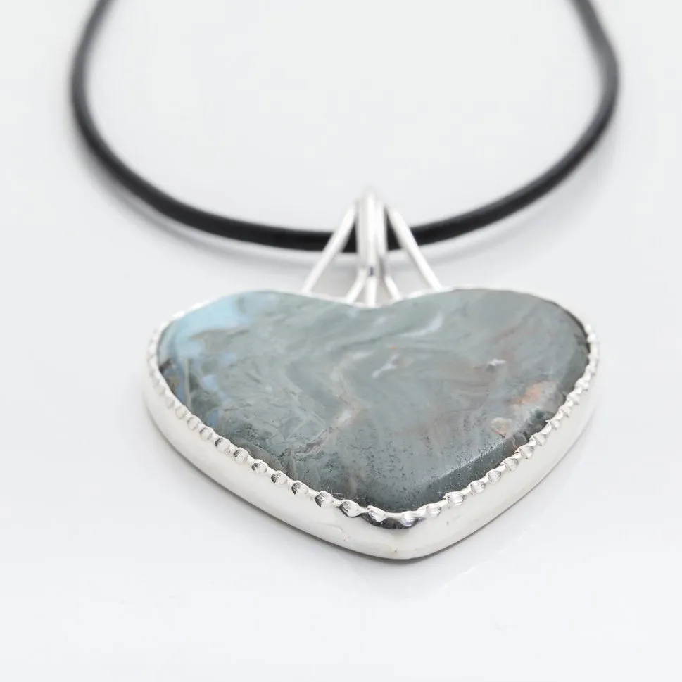 Larimar Heart Specimen Pendant Philza