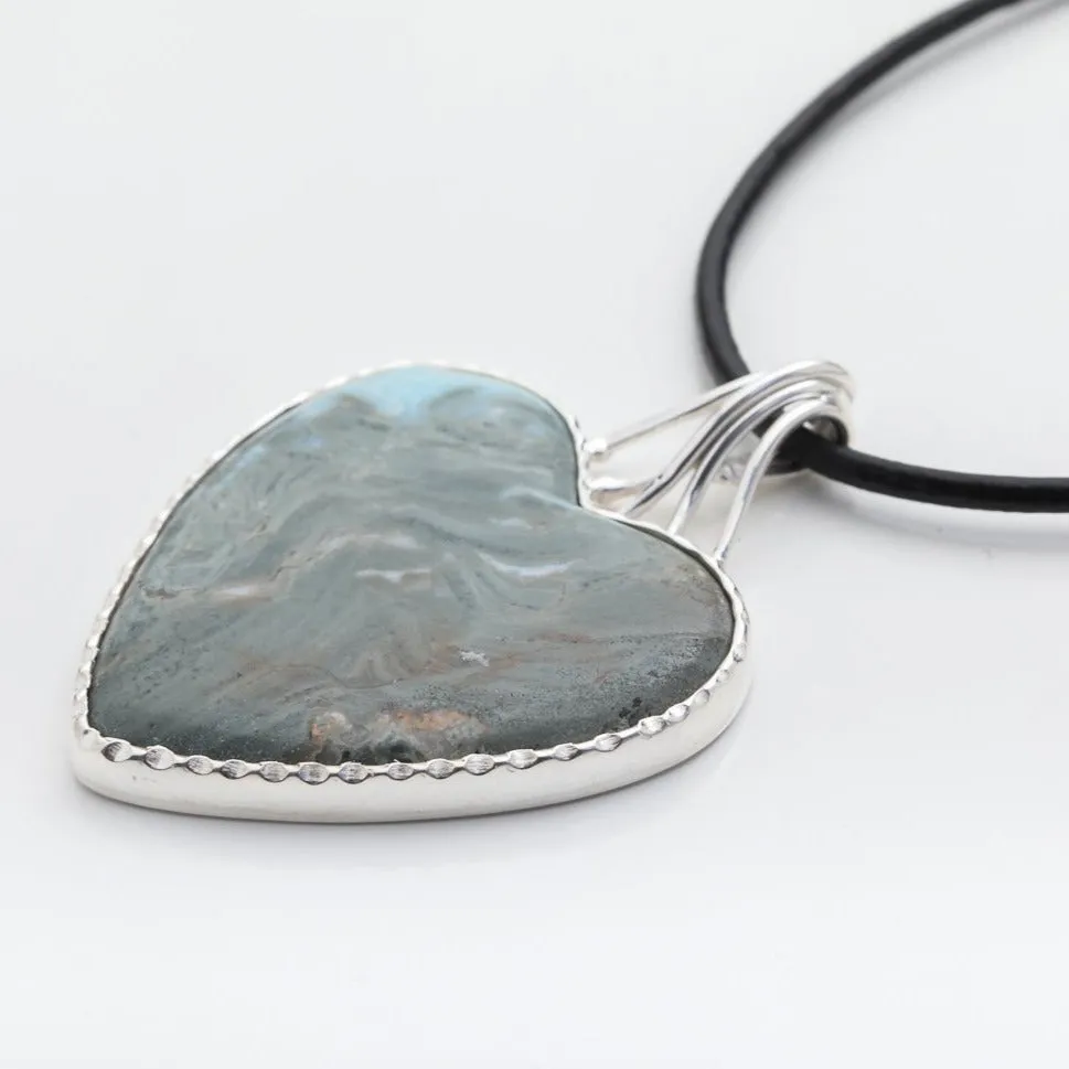 Larimar Heart Specimen Pendant Philza