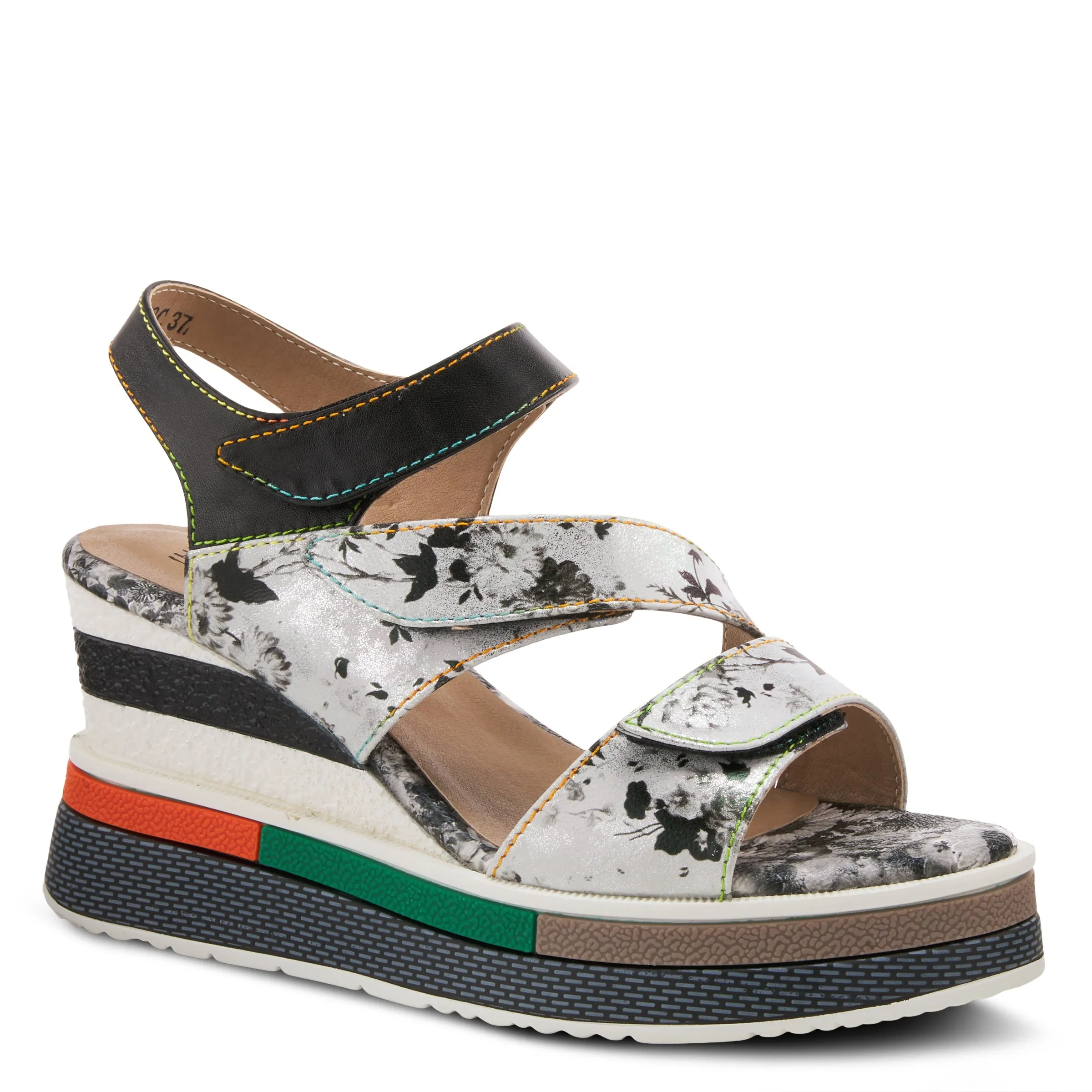 L'ARTISTE AKOKOMO-FLEUR SLINGBACK SANDALS