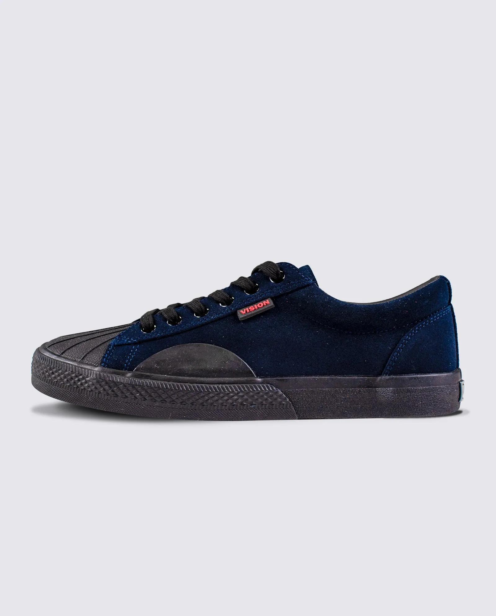 Leather Suede Low Top Sneakers Deep Navy