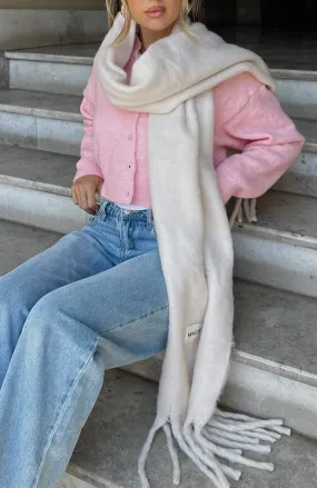 Let's Get Cozy Oversized Scarf Winter White