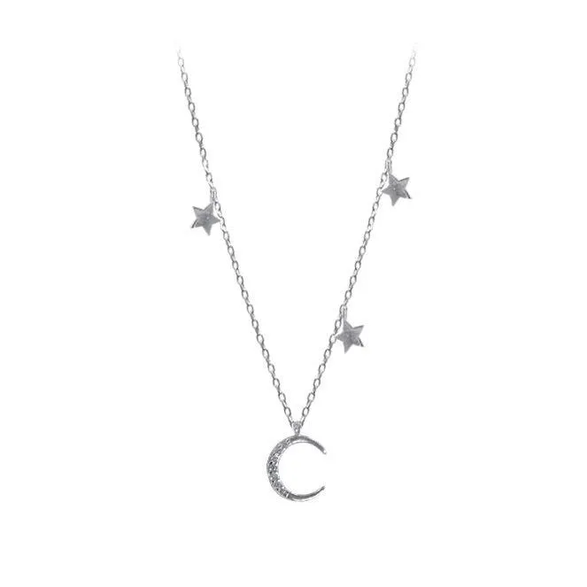 Lune et étoiles Sterling Silver Choker