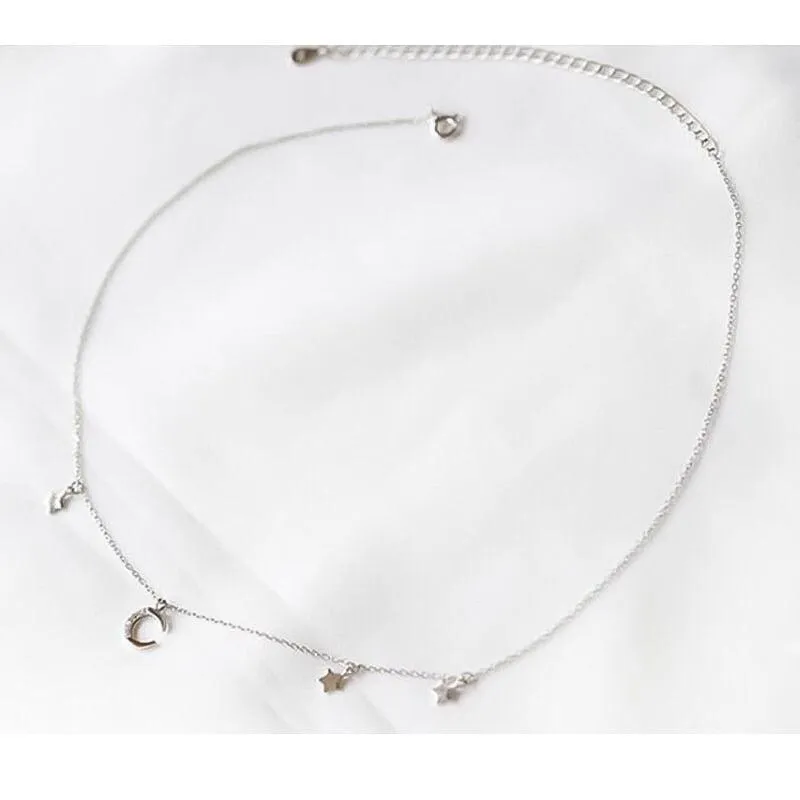 Lune et étoiles Sterling Silver Choker