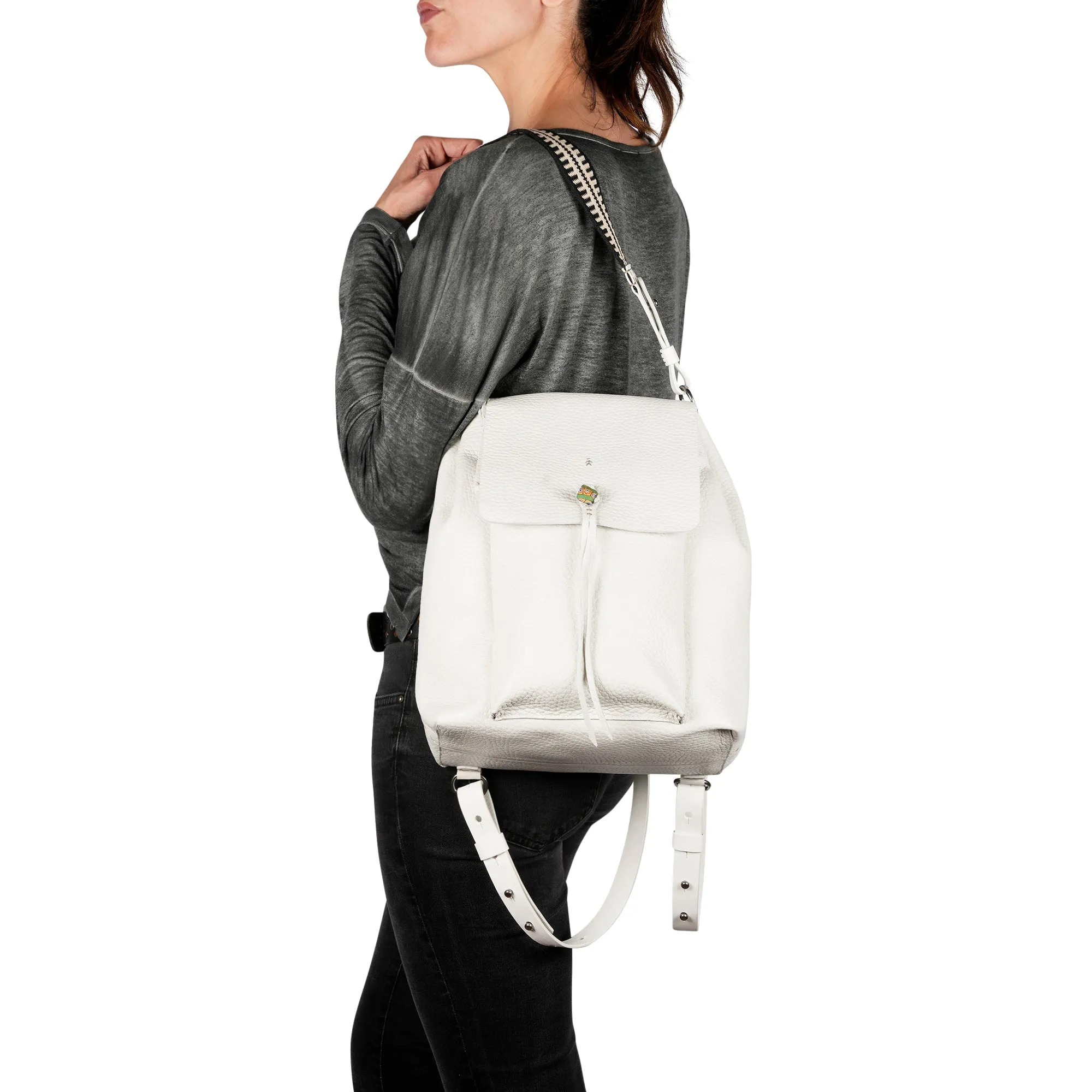 Marika Backpack L Greca Rhino Chalk White