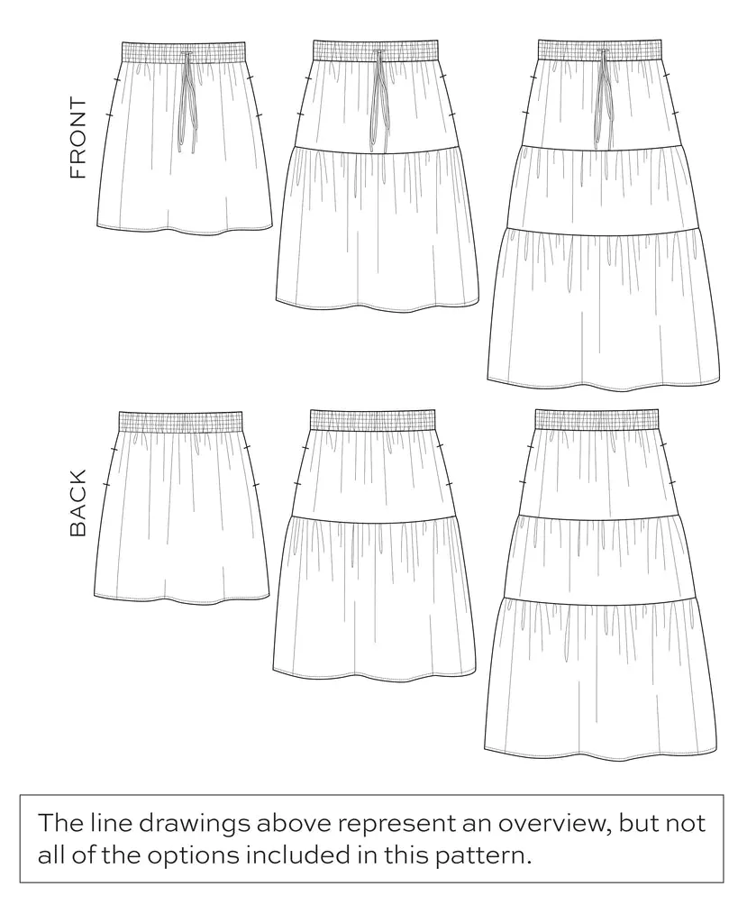 Mave Skirt | Plus Size 14-30 | Sewing Pattern by True Bias