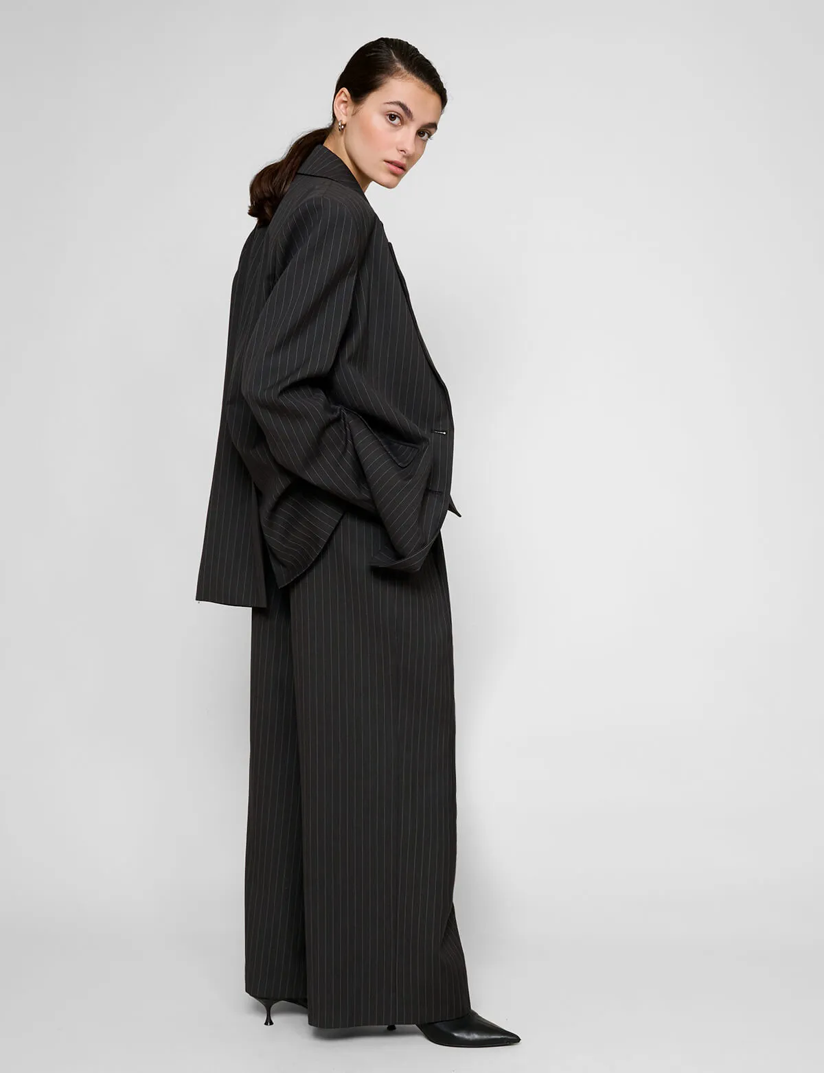 Mel Pin-Stripe Oversized Blazer