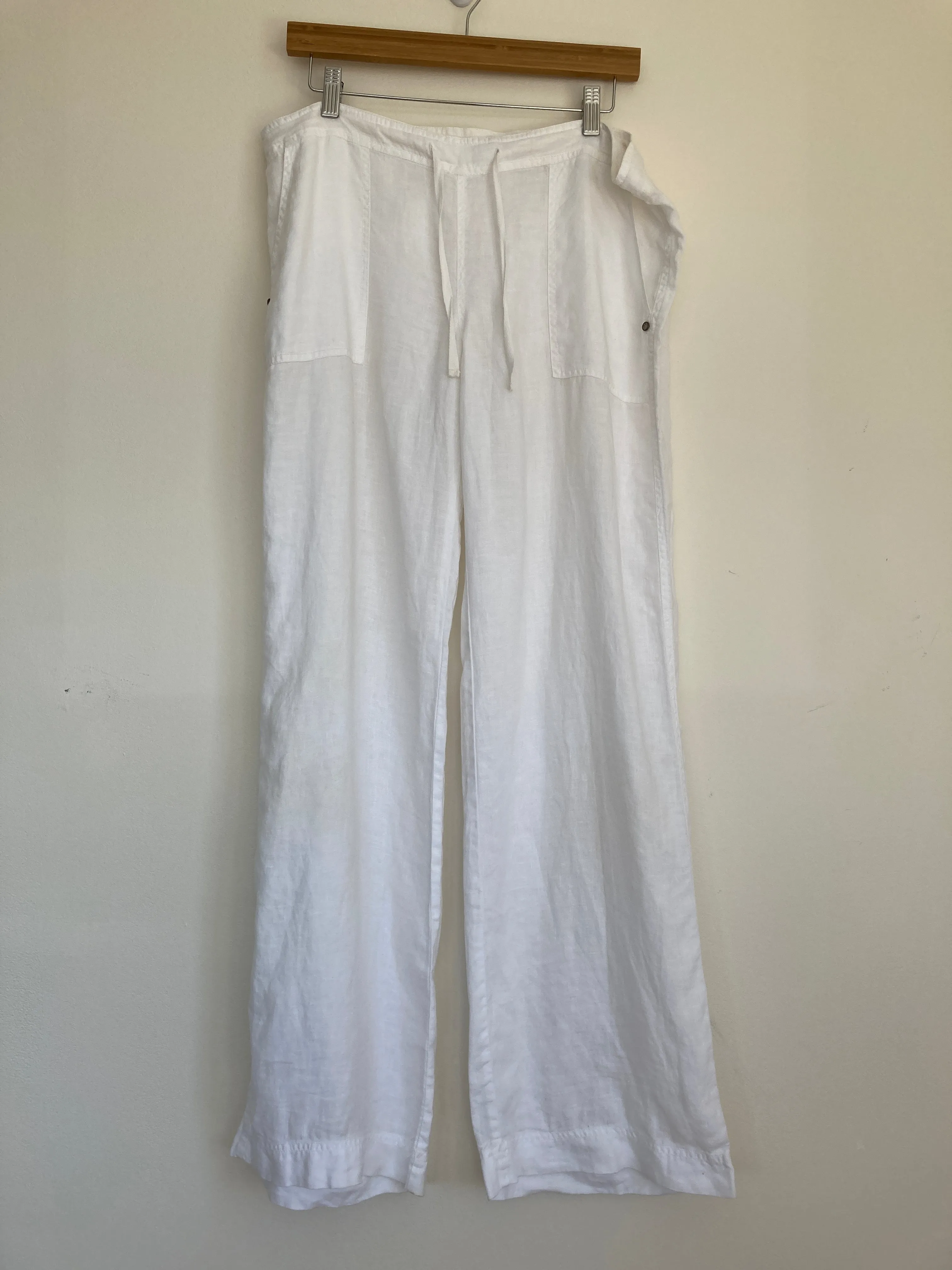 Michael Stars White Linen Pants, L