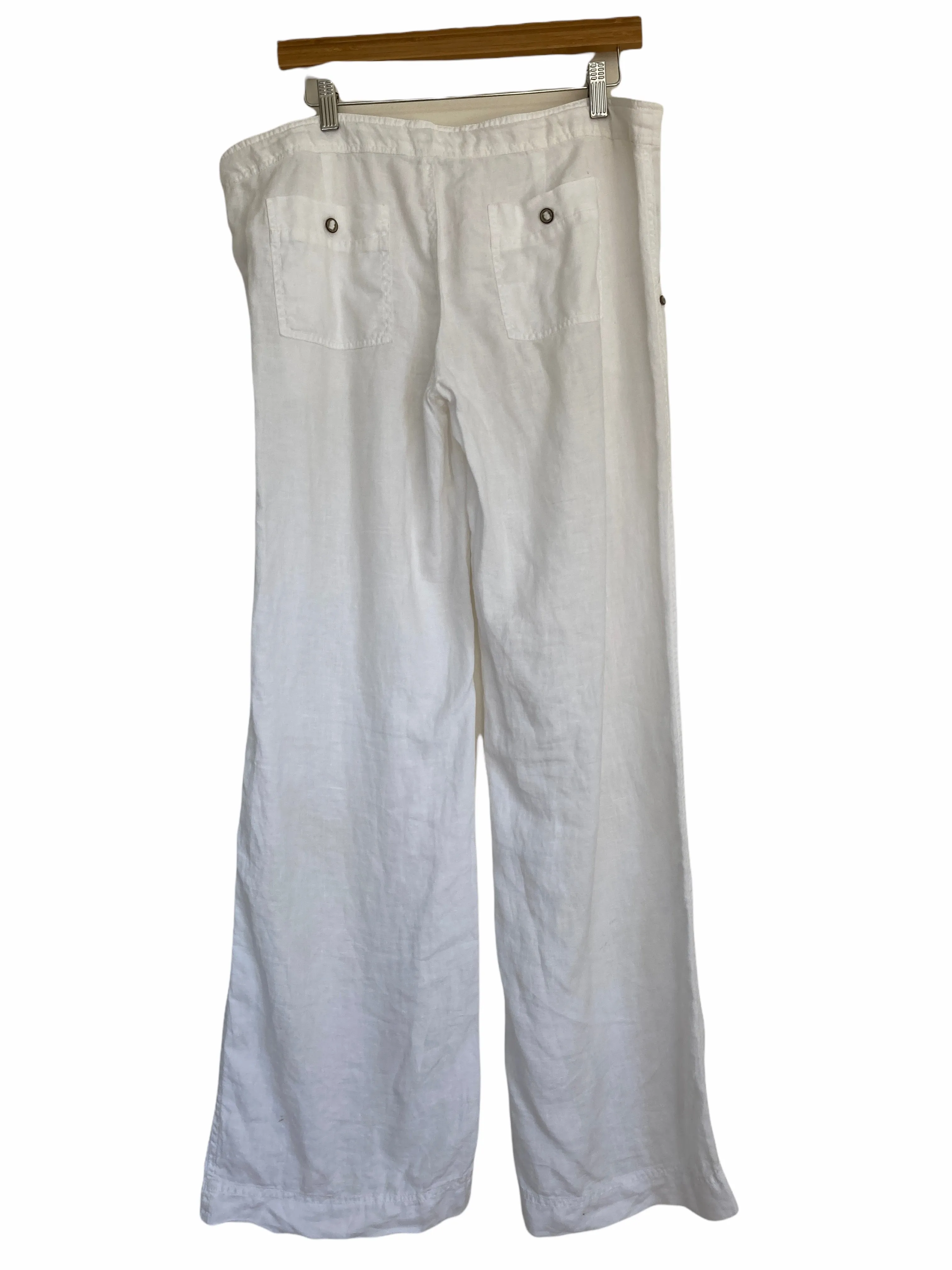 Michael Stars White Linen Pants, L