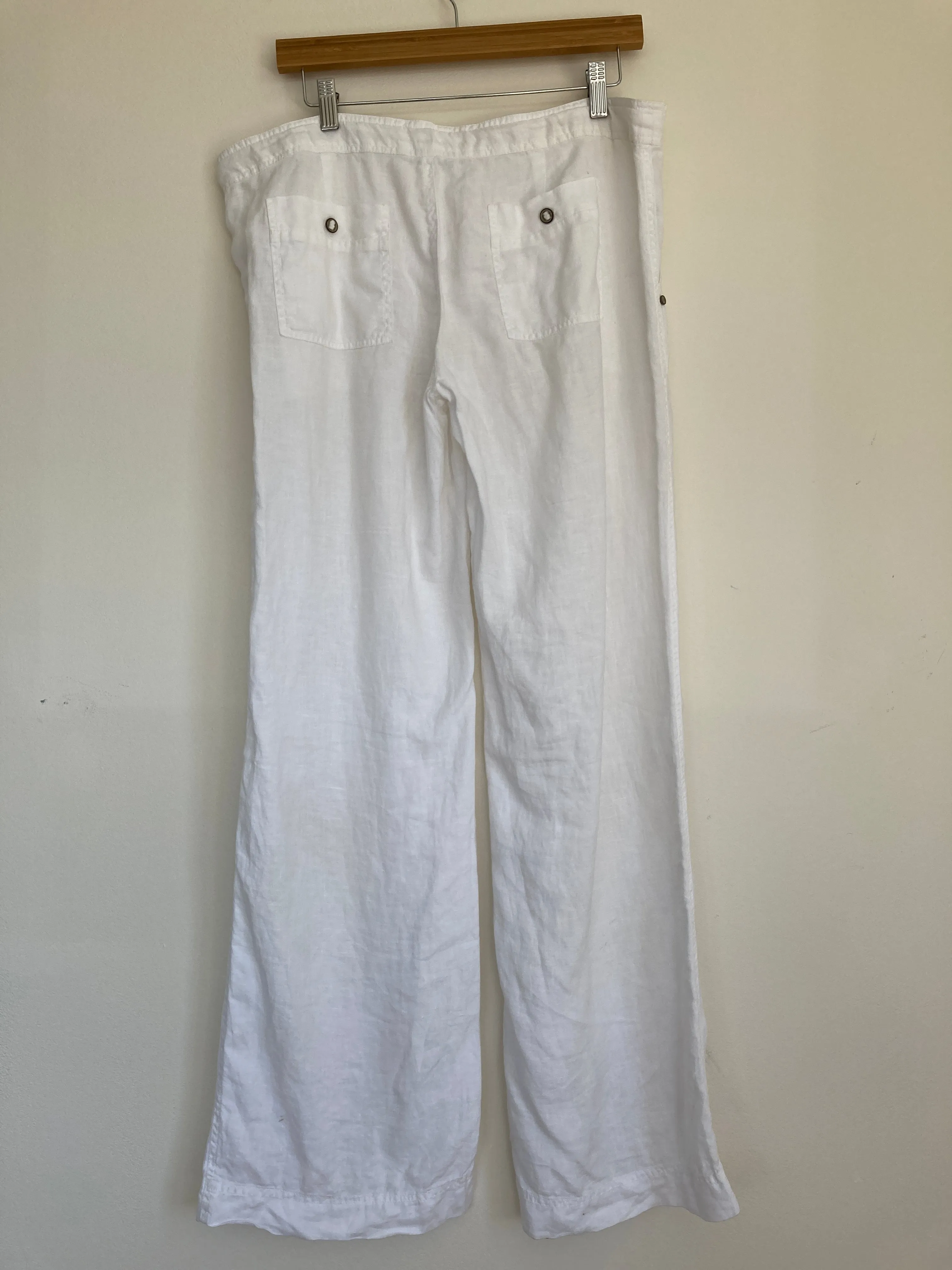 Michael Stars White Linen Pants, L