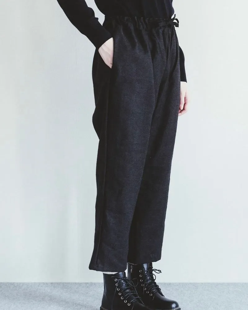 Miyu Pant: Wool Linen Black