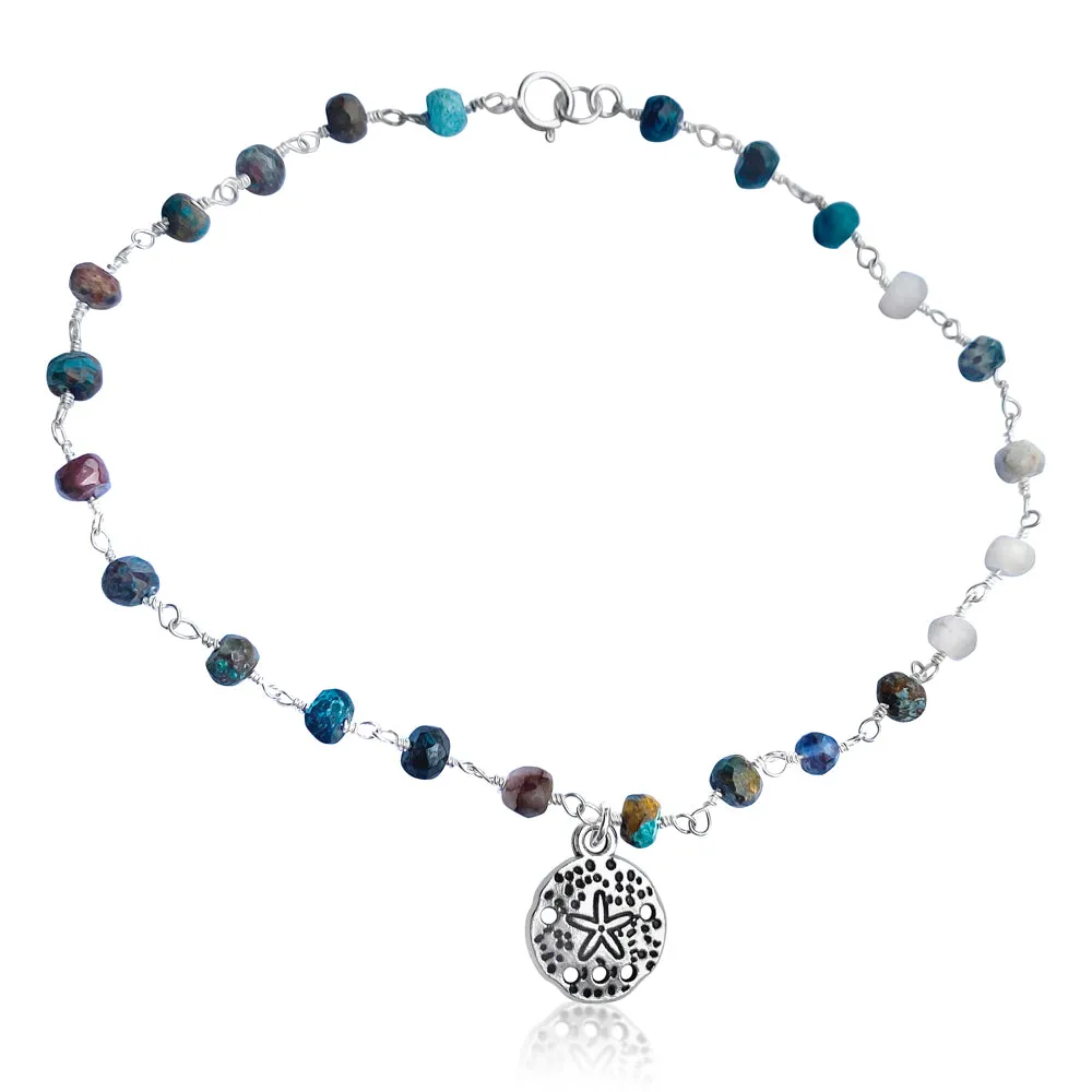 Mother Earth Anklet with Sand Dollar Beach Charm