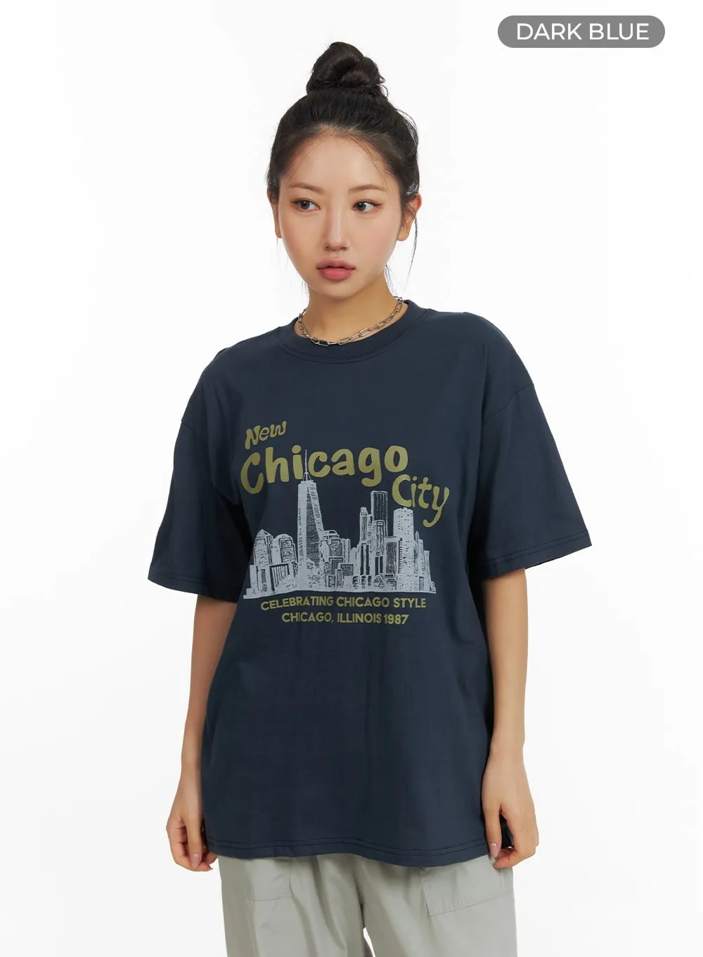 New Chicago City Oversized T-Shirt CM408