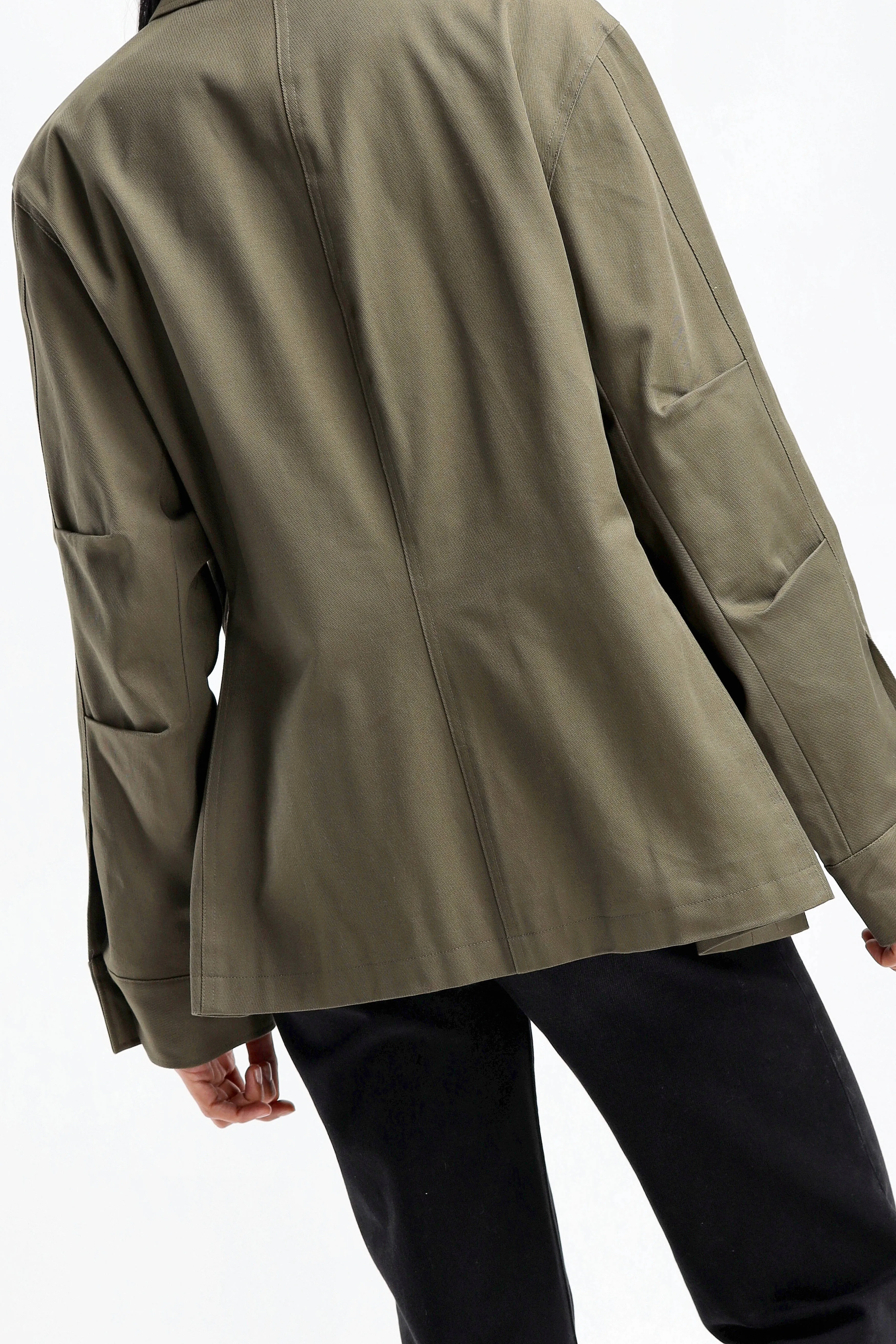 Oversized Jacke Army in Khaki