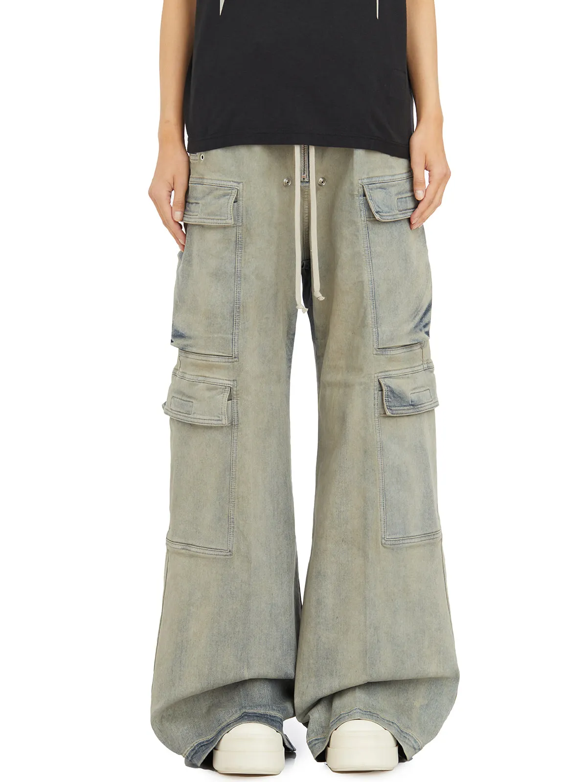 PANTALONI IN DENIM DOUBLE CARGO JUMBO BELAS