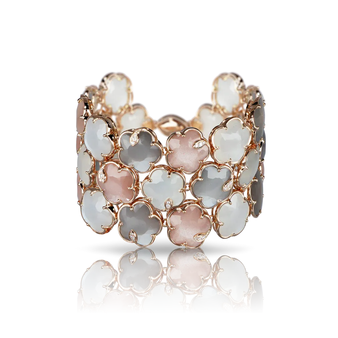 Pasquale Bruni - Bouquet Lunaire - Bracelet with Moon Gems and Diamonds, 18k Rose Gold