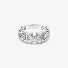 Pave Diamond Link Ring