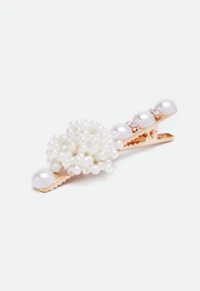 Pearl And Rhinestone Barrette