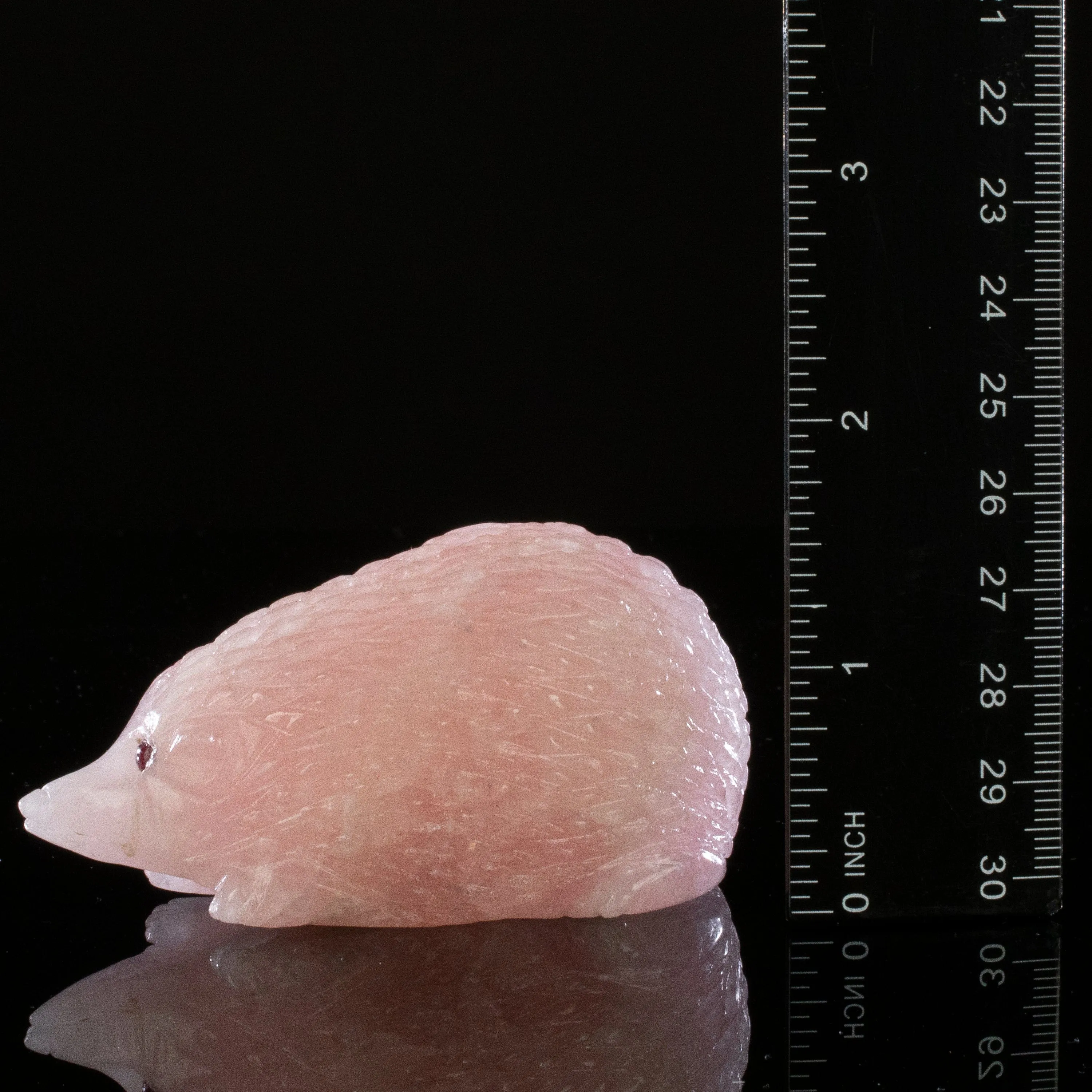 Peter Muller Rose Quartz Porcupine Carving