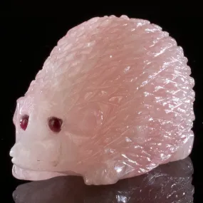 Peter Muller Rose Quartz Porcupine Carving