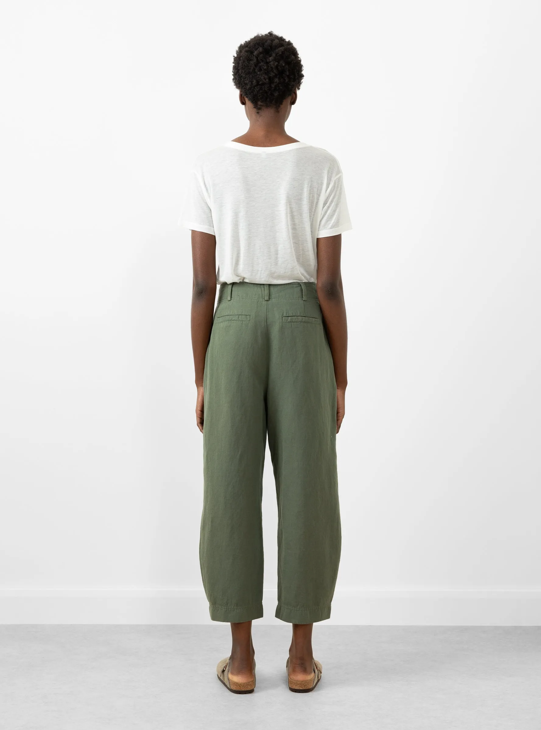 Petite Bari Crop Trouser Thyme