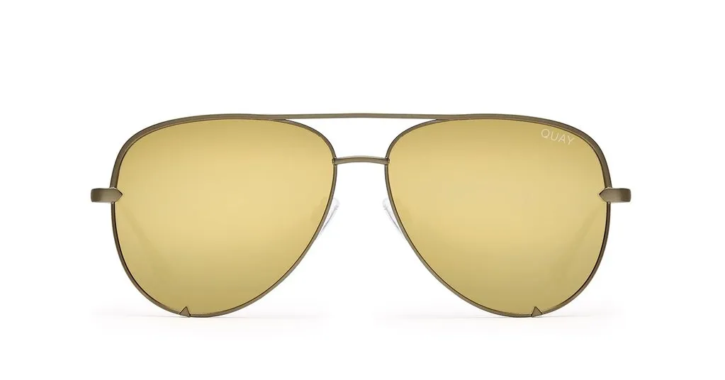 Quay X Desi Perkins High Key Sunglasses Army Green