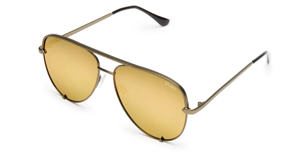 Quay X Desi Perkins High Key Sunglasses Army Green