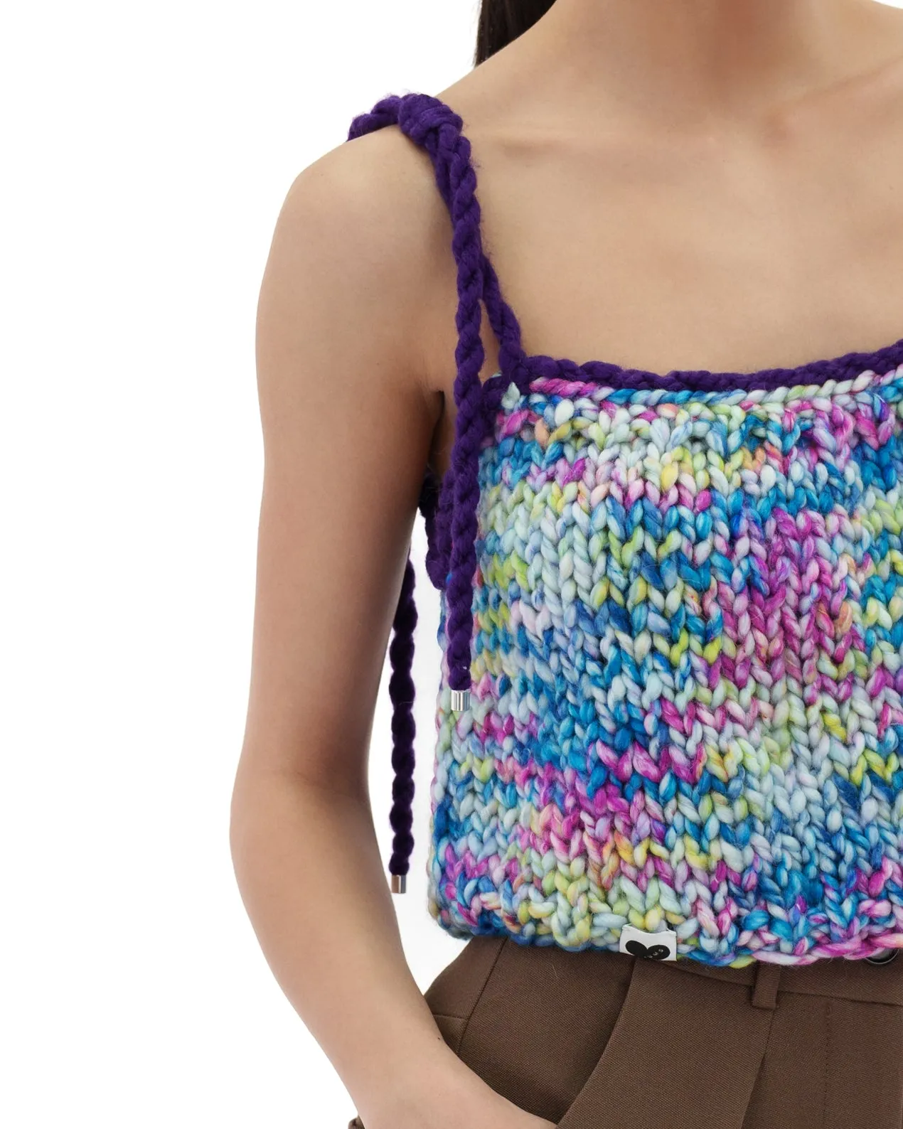 Rainbow Knit Crop Top