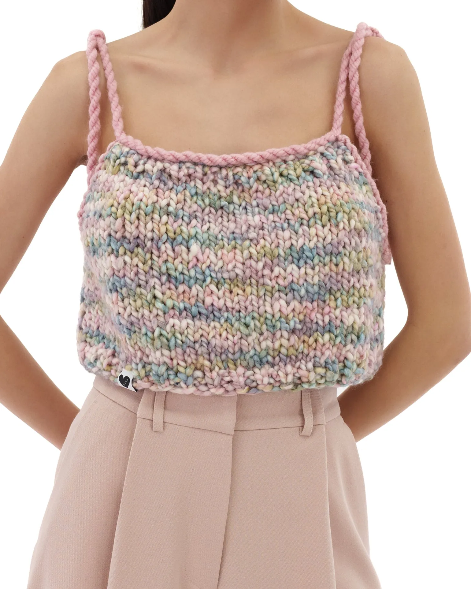 Rainbow Knit Crop Top