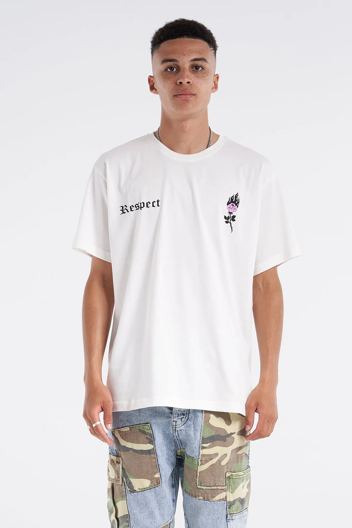 Respect Relaxed Fit Premium Tee White