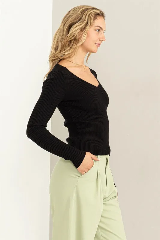 Ribbed Long Sleeve Top