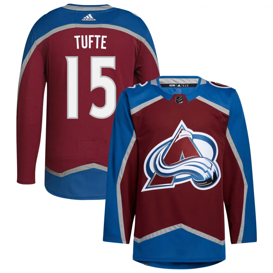 Riley Tufte Colorado Avalanche adidas Home Primegreen Authentic Pro Jersey - Burgundy