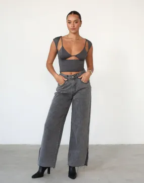 Romy Crop Top (Slate)