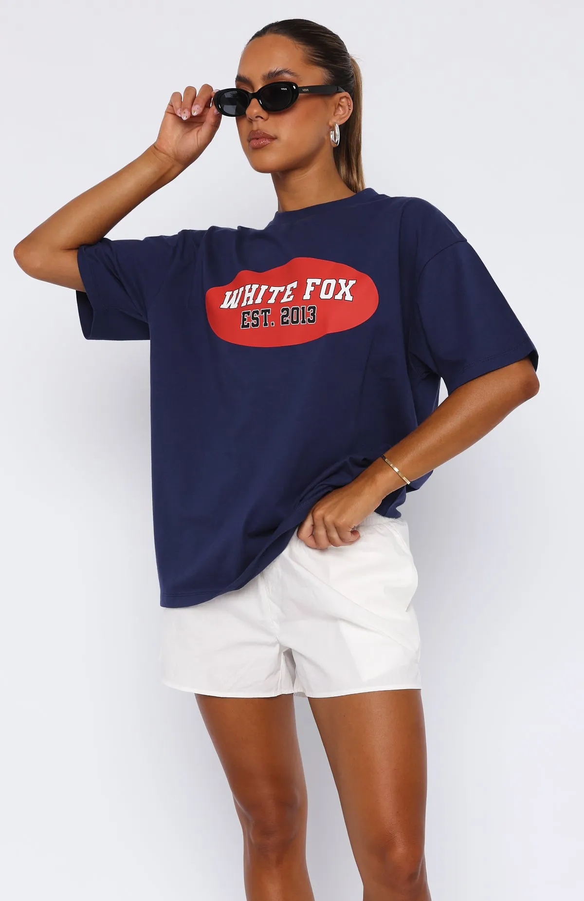 Running From You Oversized Tee Navy