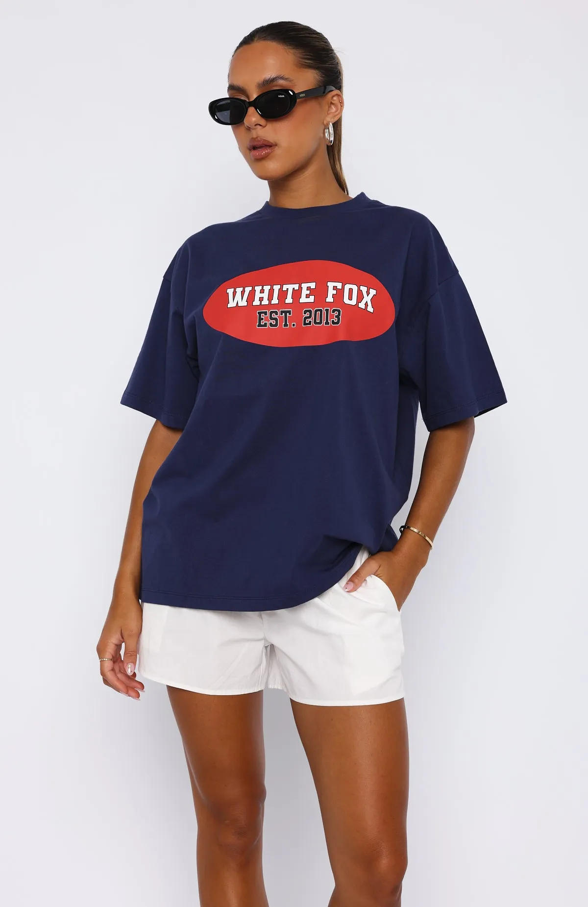 Running From You Oversized Tee Navy