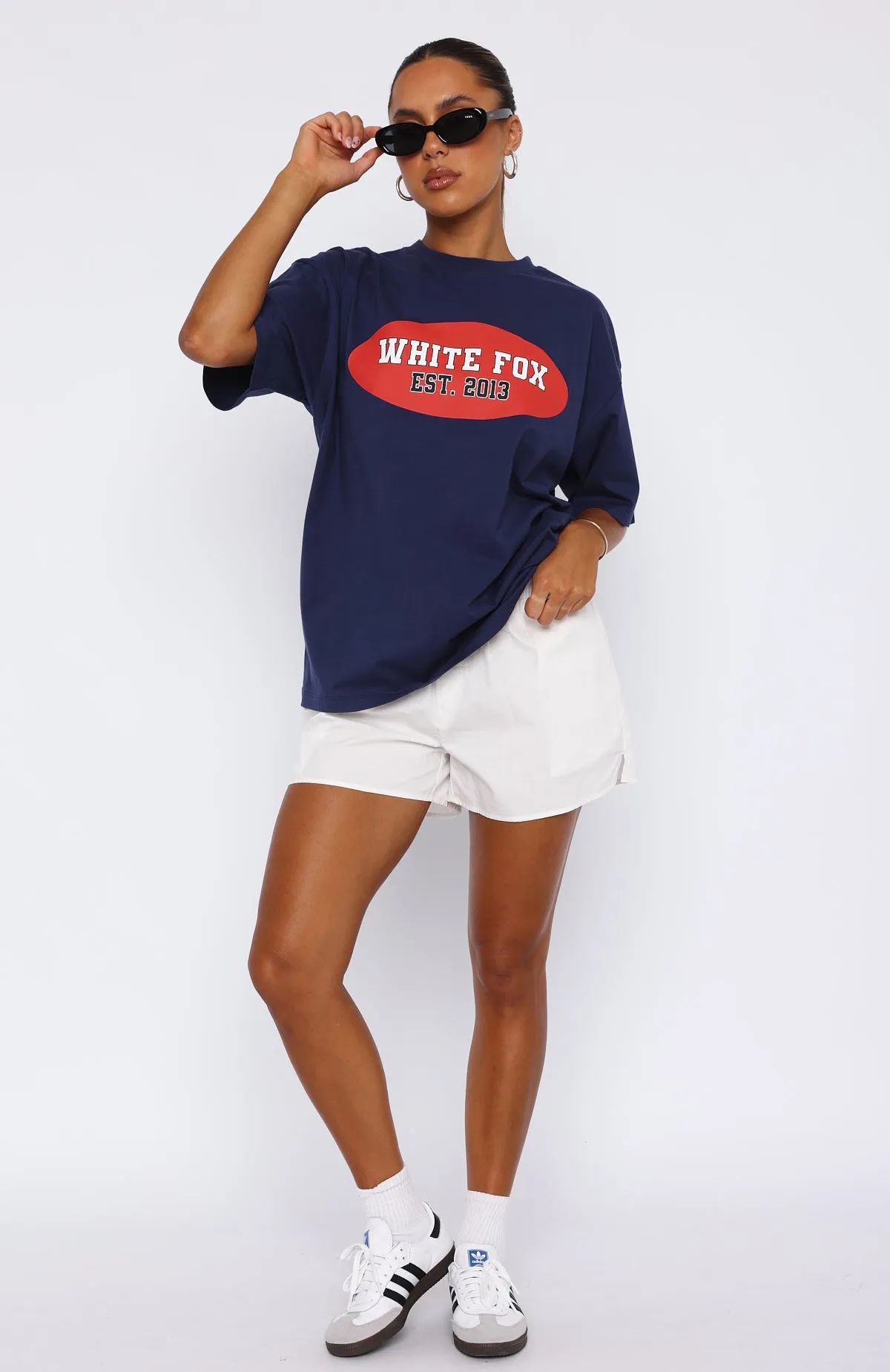 Running From You Oversized Tee Navy