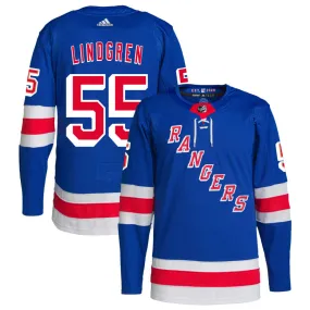 Ryan Lindgren New York Rangers adidas Home Primegreen Authentic Pro Jersey - Royal