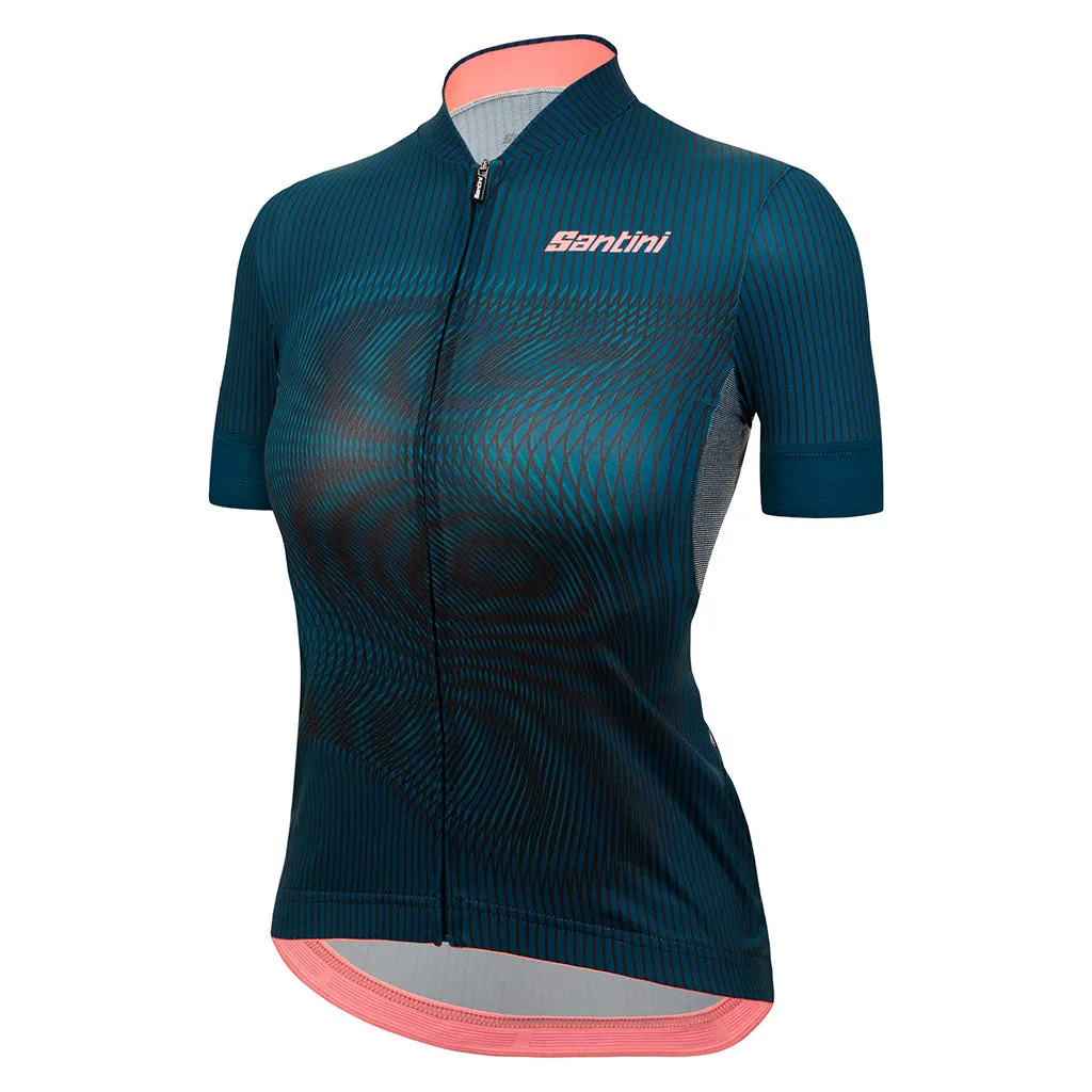 Santini Womens Delta Vortex Jersey - Teal