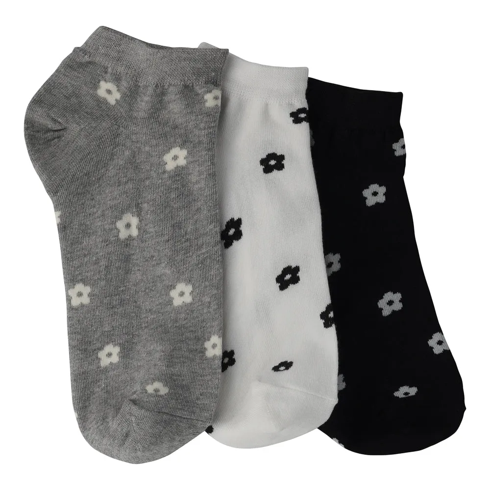 SHORT FLOWER SOCKS 3 PACK