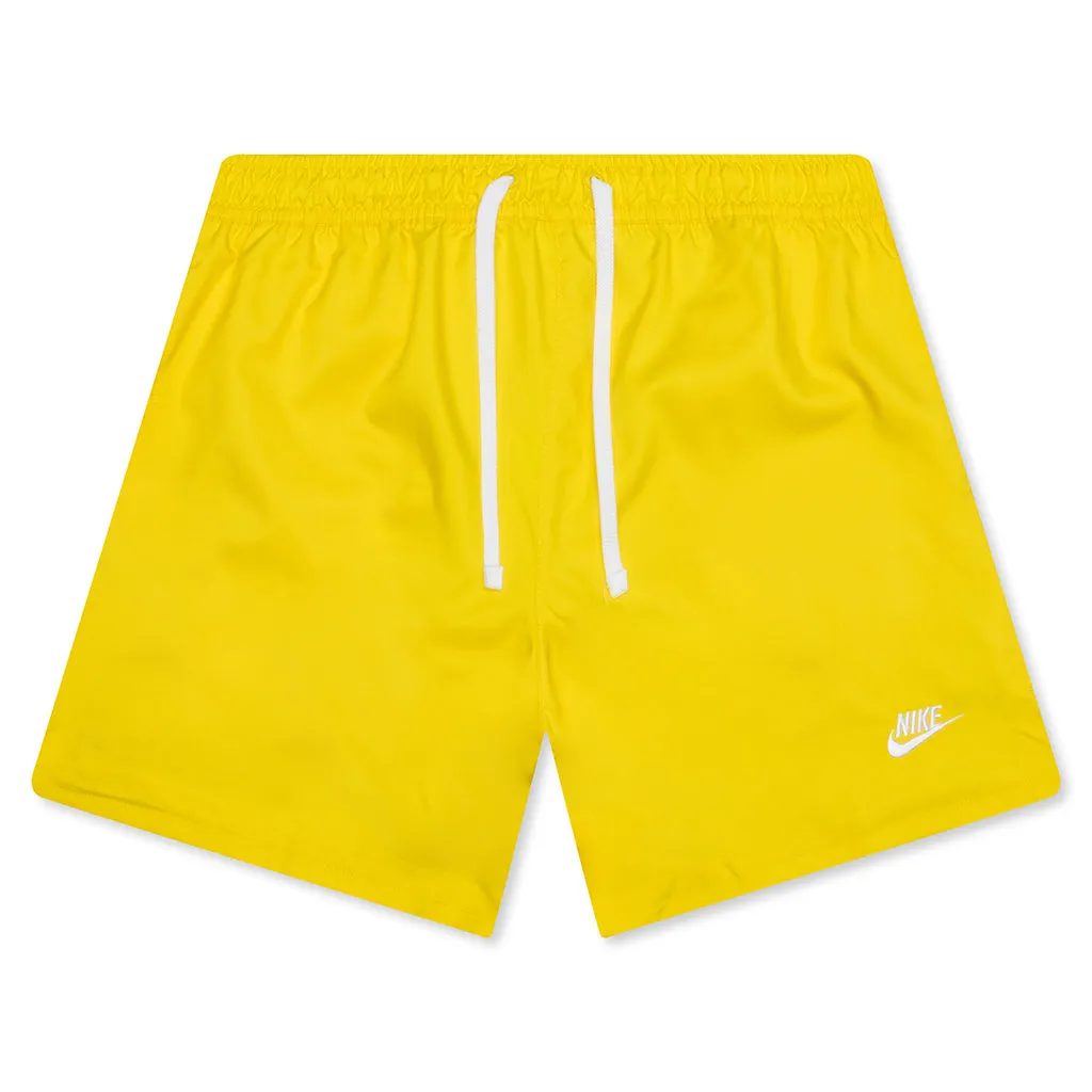 Sportswear Sport Essentials Woven Lined Flow Shorts - Optic Yellow/White