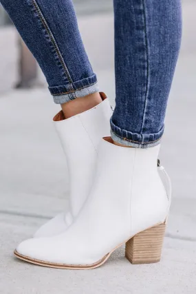 Stay In Step White Booties