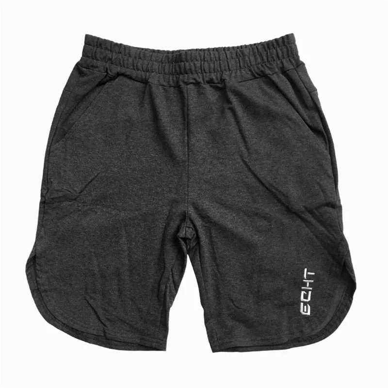 Summer Mens Slim Brand Shorts Calf-Length Fitness Sportswear