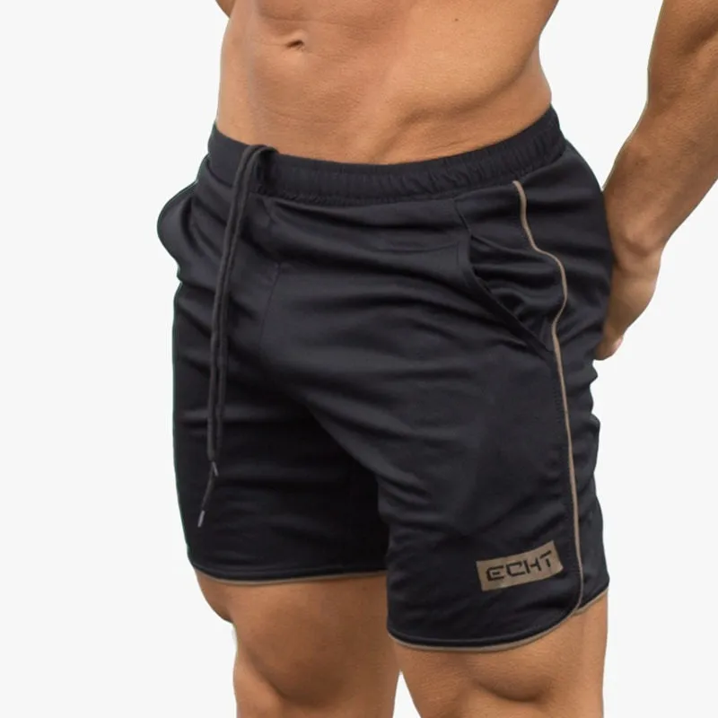 Summer Mens Slim Brand Shorts Calf-Length Fitness Sportswear