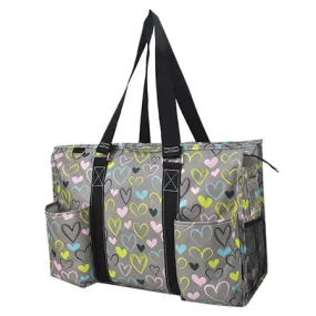 Sweet Hearts NGIL Zippered Caddy Large Organizer Tote Bag