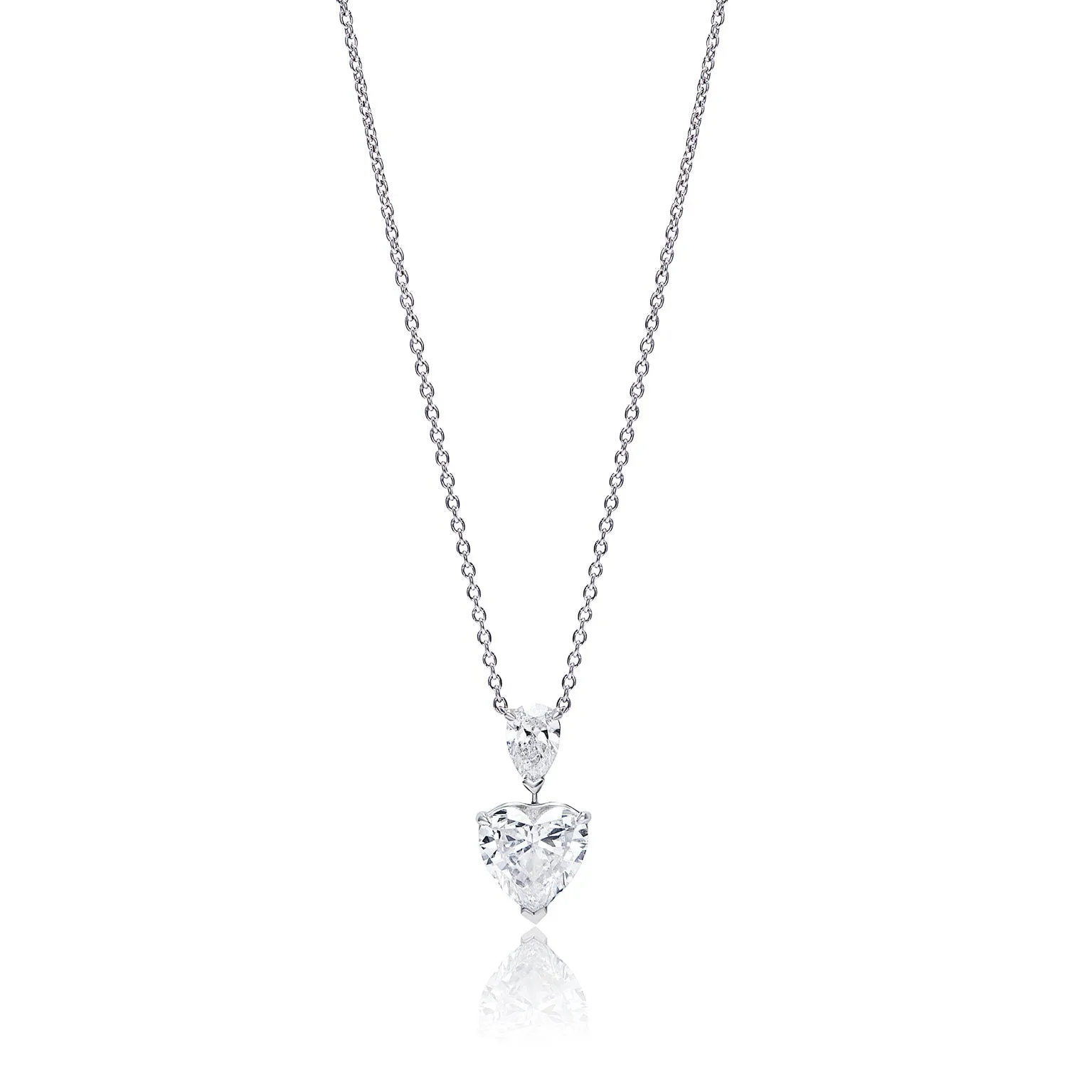 Thalia 4 Carat Heart Shape VS1 Diamond Pendant Necklace in Platinum For Ladies. GIA By Mike Nekta