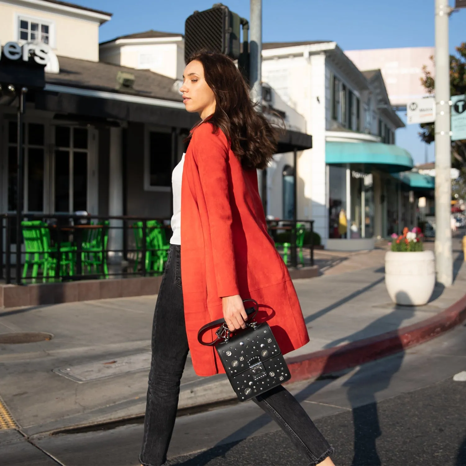 The Hollywood Leather Purse Backpack Black