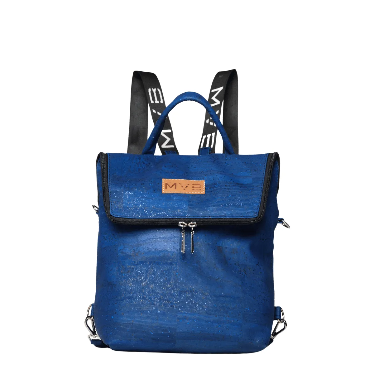 Trio Cork Vegan Backpack | Blue