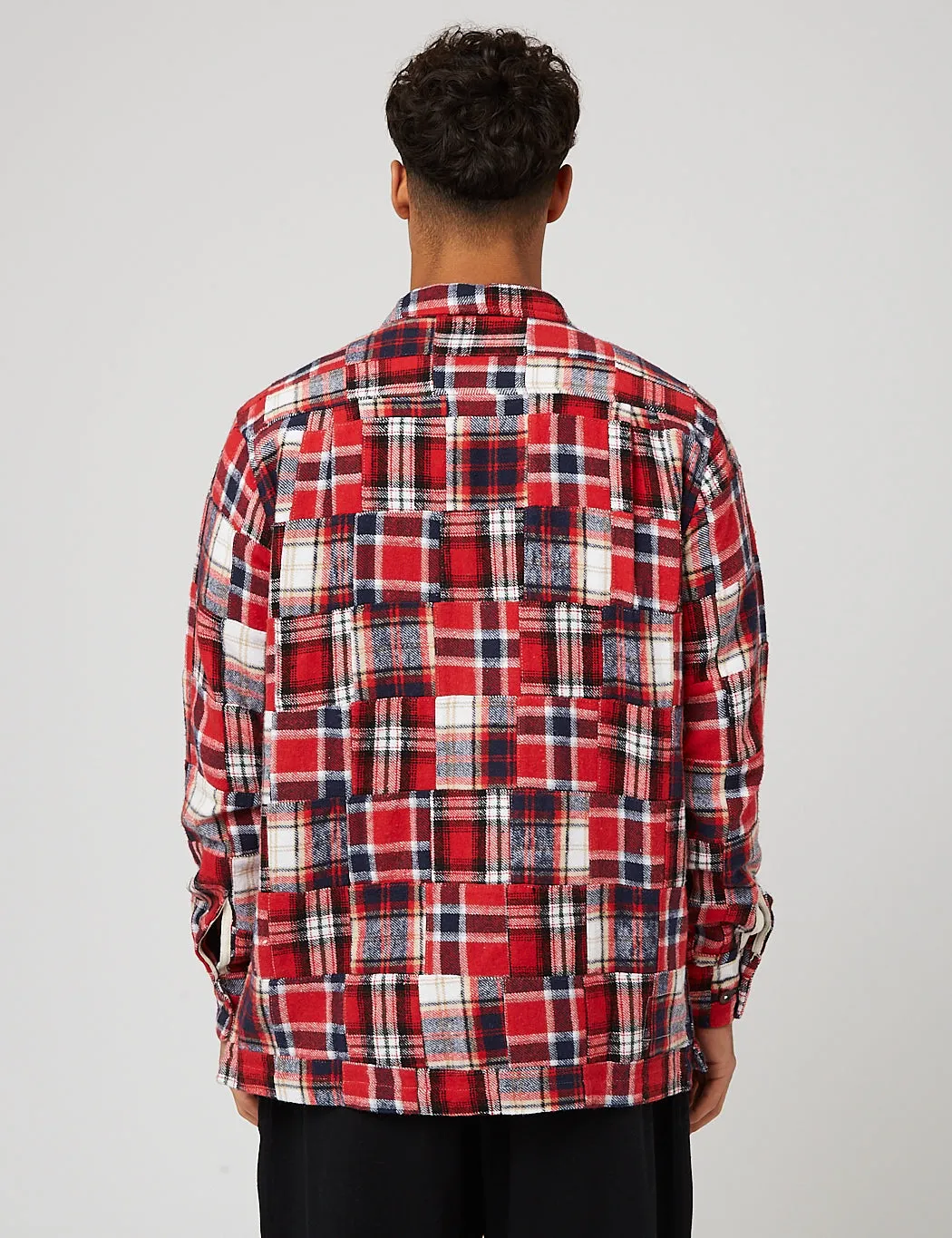 Universal Works Utility Shirt (Patchwork) - Red