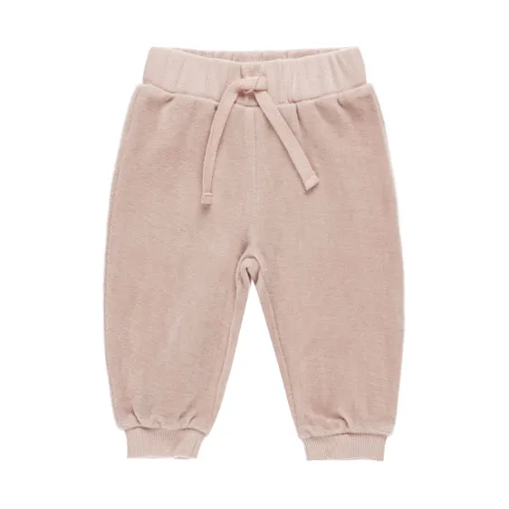 velour relaxed sweatpant || blush