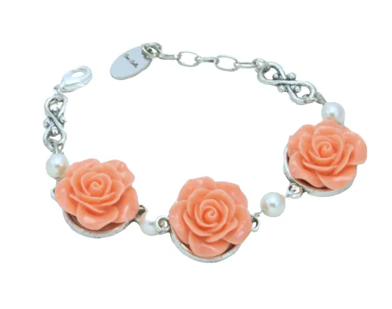 Victorian Bohemian Rose Flower Bracelet