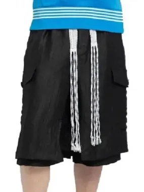 Wales Bonner Fringe Drawstring Bermuda Shorts 270934